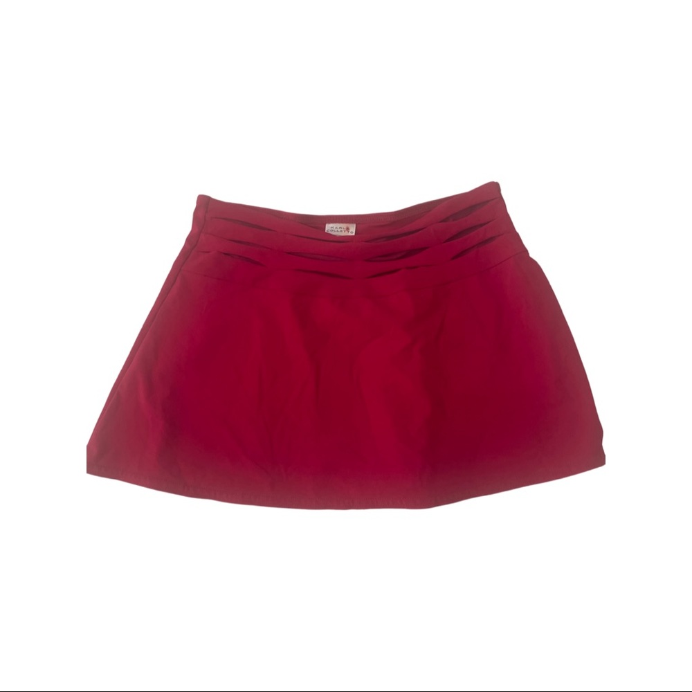 Karla Colletto XS Swim Skirt Red